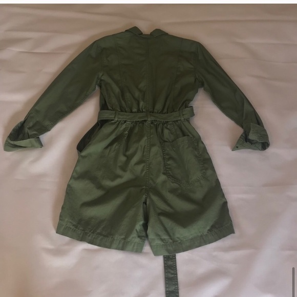 Today Only Sale Gap Utility Romper Jumper Twig Green sizes 6 8 - Picture 7 of 8